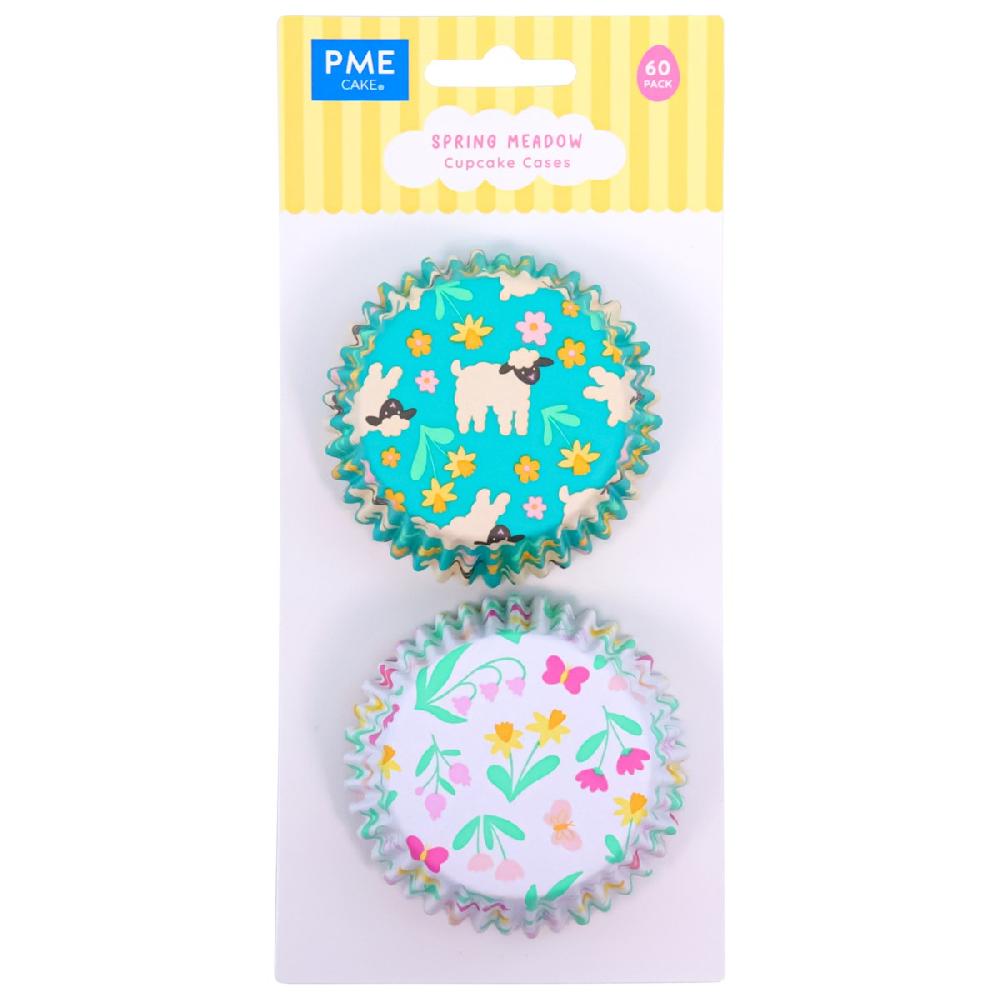 Pme Easter Foil-lined Cupcake Cases - Spring Meadow (Pack Of 60)