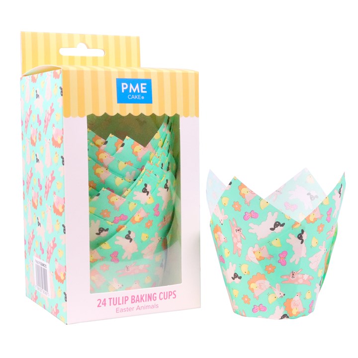 pme Easter Tulip Muffin Cases - Easter Animals (Pack of 24)