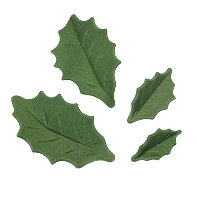 Pme Foliage Plunger Cutters - Stainless Steel Cutters - Holly Leaf Set Of 3