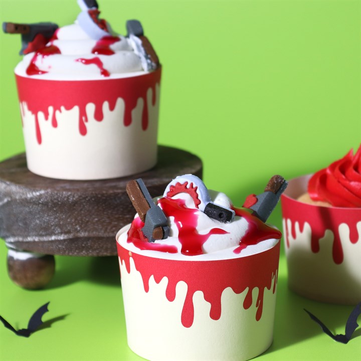 Pme Halloween Baking Cups With Cupcake Cases - Dripping Blood (Set Of 12)