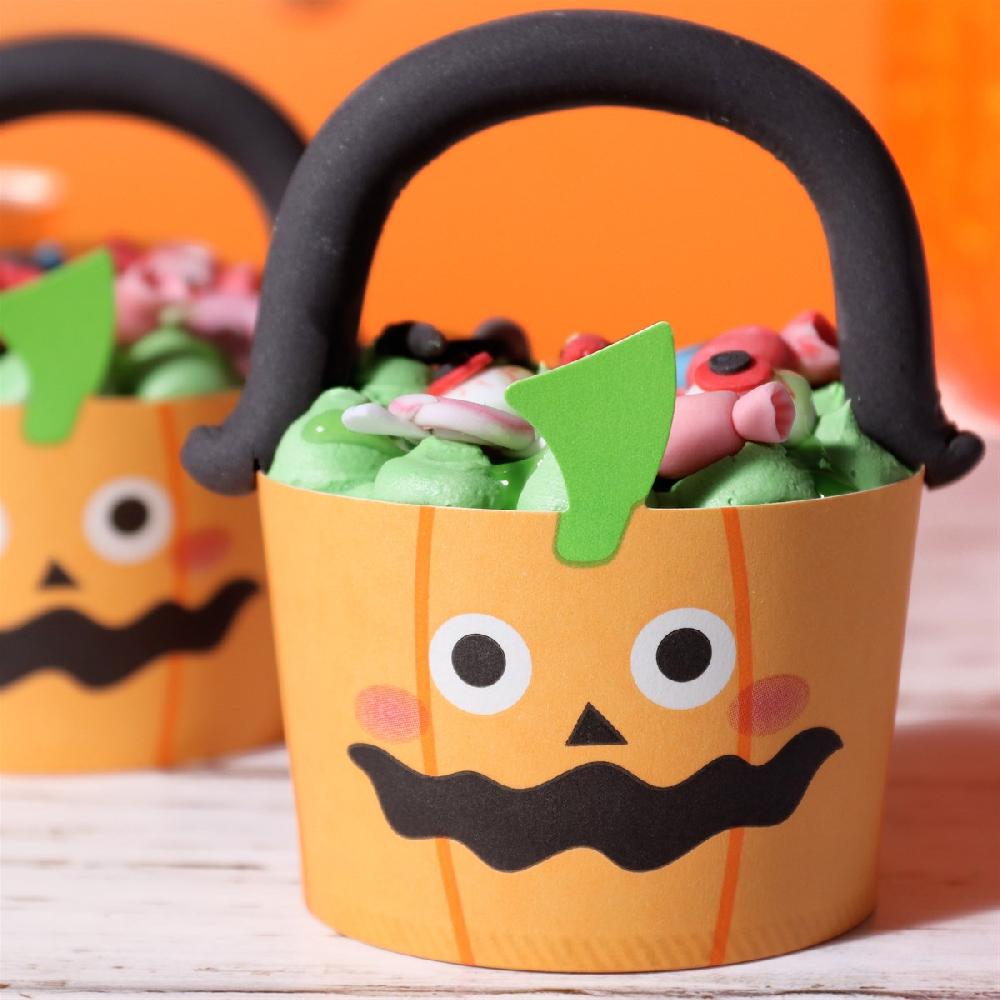 Pme Halloween Baking Cups With Cupcake Cases - Jack-o-Lantern (Set Of 12)