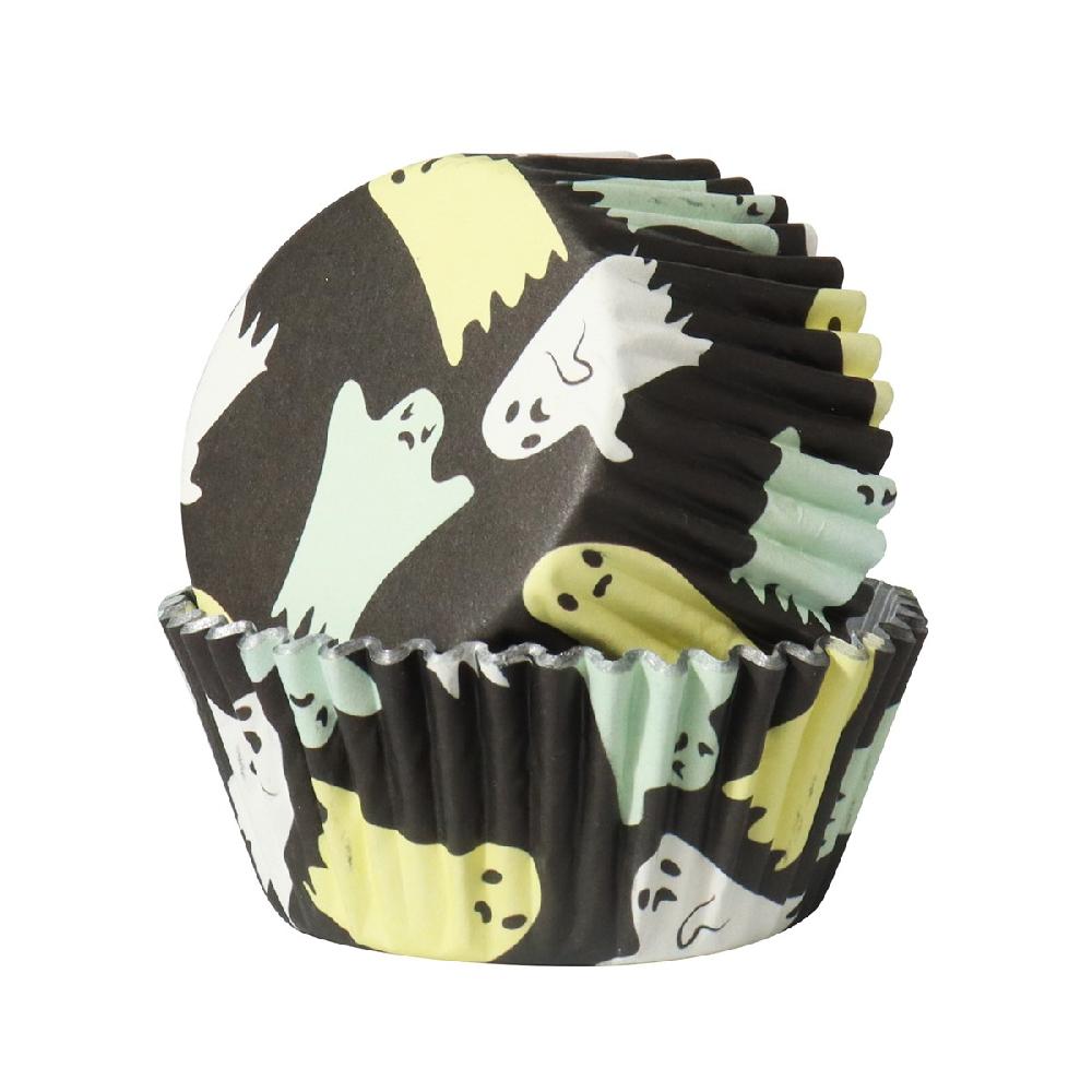 Pme Halloween Foil-lined Cupcake Cases - Ghoulish Ghosts (Pack Of 30)