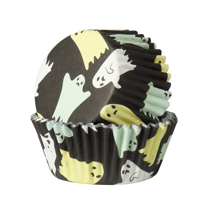 pme Halloween Foil-lined Cupcake Cases - Ghoulish Ghosts (Pack of 30)