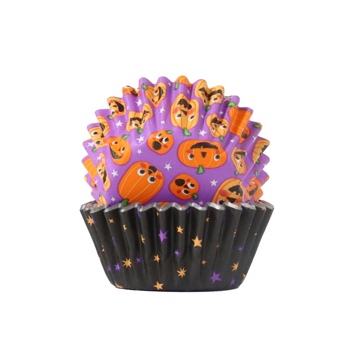 pme Halloween Foil-lined Cupcake Cases Pumpkin Party - Mini Size (Pack of 60)