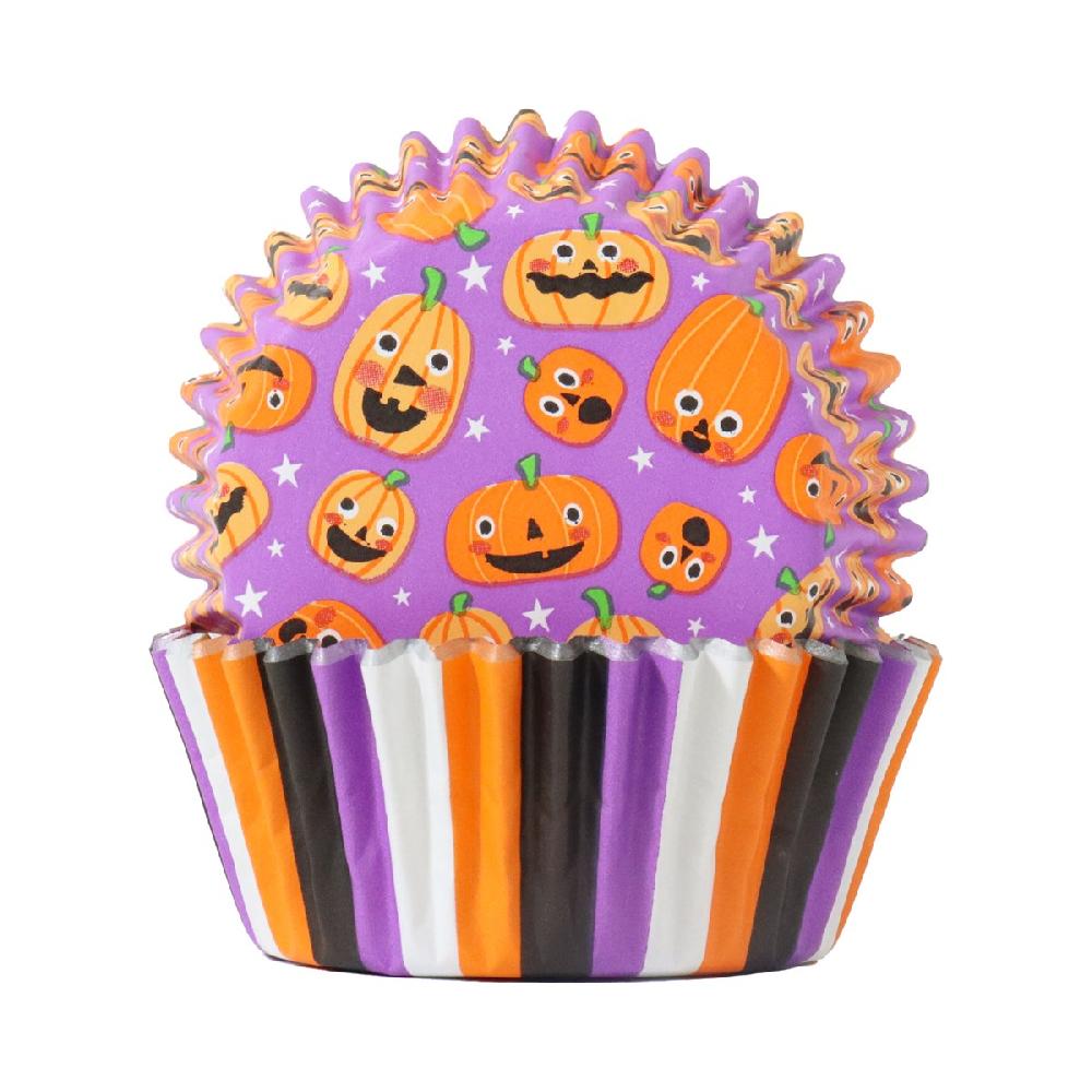 Pme Halloween Foil-lined Cupcake Cases - Pumpkin Party (Pack Of 60)