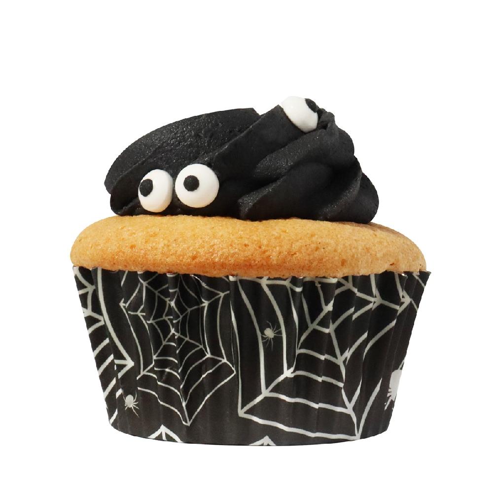 Pme Halloween Foil-lined Cupcake Cases - Spiderwebs (Pack Of 30)