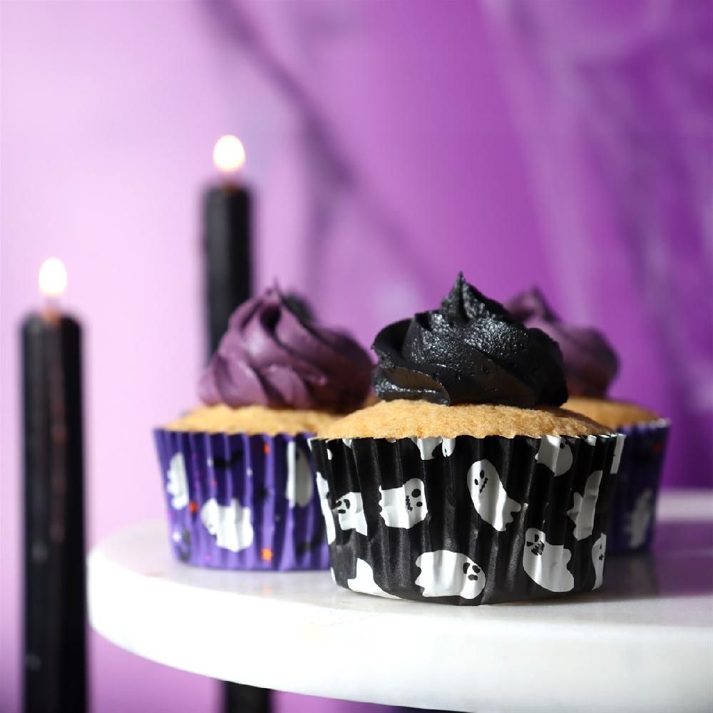 Pme Halloween Foil-lined Cupcake Cases - Spooky Ghosts (Pack Of 60)
