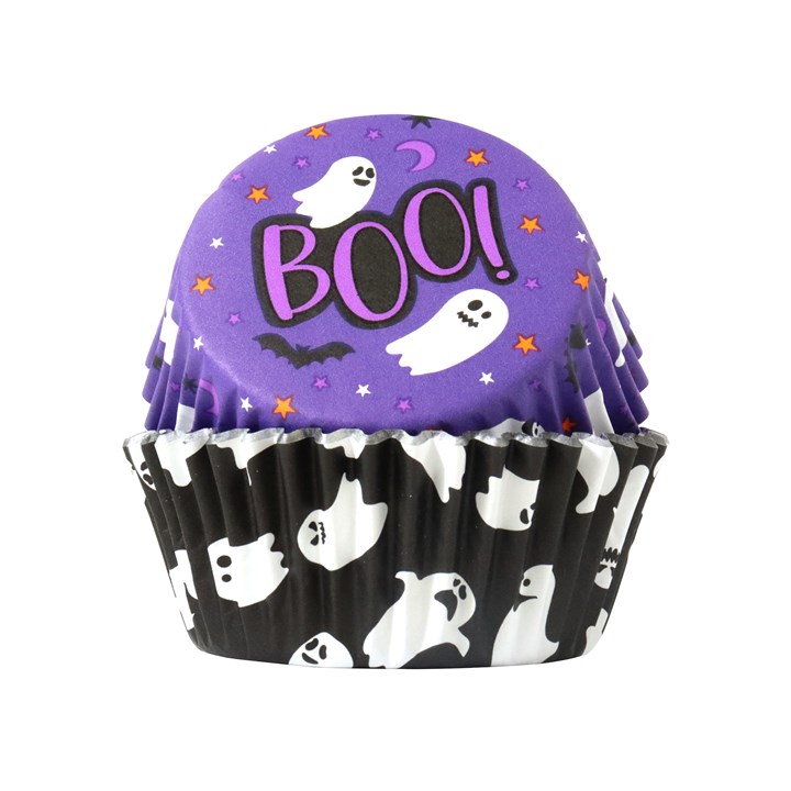 pme Halloween Foil-lined Cupcake Cases - Spooky Ghosts (Pack of 60)