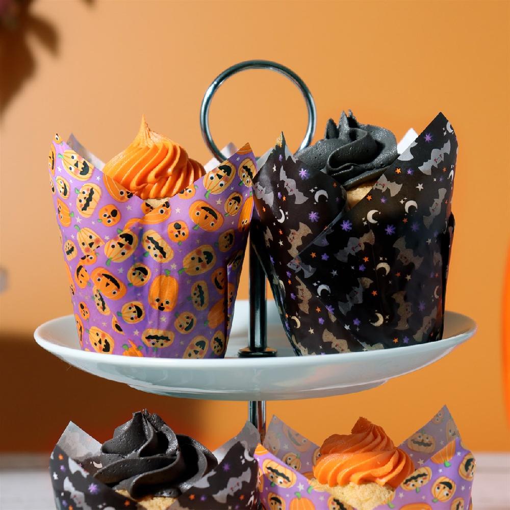 Pme Halloween Tulip Muffin Cases - Pumpkin Party (Pack Of 24)