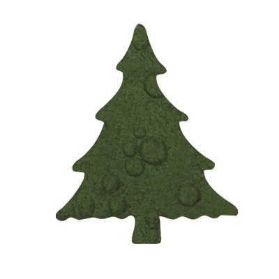 Pme Handcrafted Sugar Decorations - Small Green Christmas Tree Pk/6 (Sold In Boxes Of 6) (27 X 34mm / 1.06 X 1.33”)
