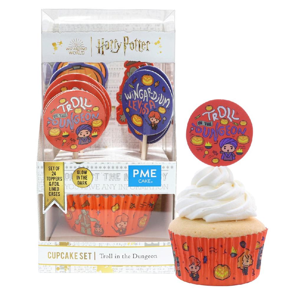 Pme Harry Potter Cupcake Cases & Topper Set Of 24 Troll In The Dungeon
