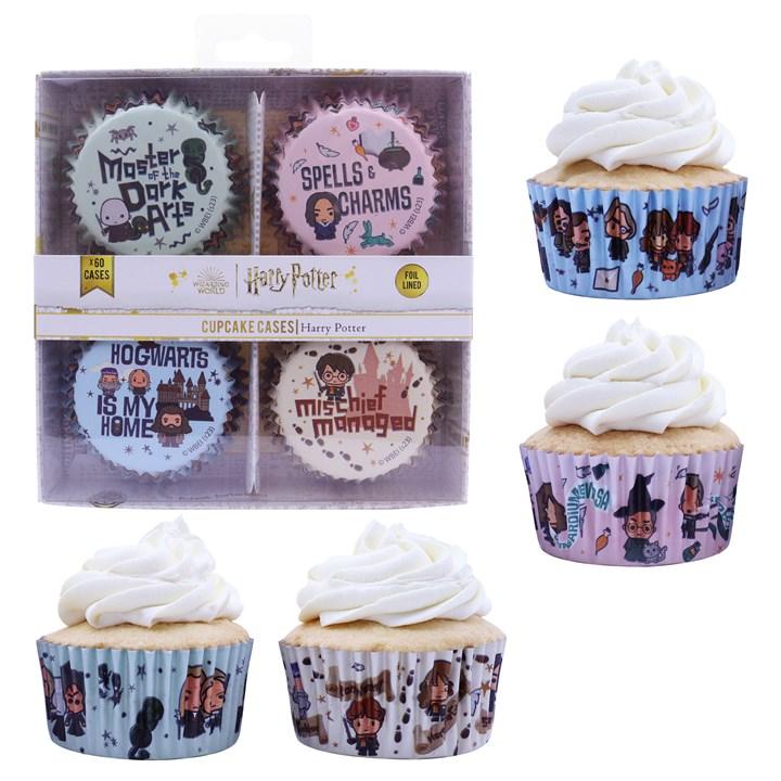 pme Harry Potter Foil-lined Cupcake Cases Pack of 60 Charms