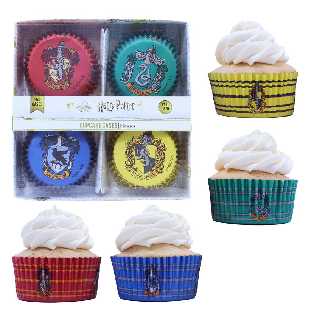 Pme Harry Potter Foil-lined Cupcake Cases Pack Of 60 Hogwarts Houses