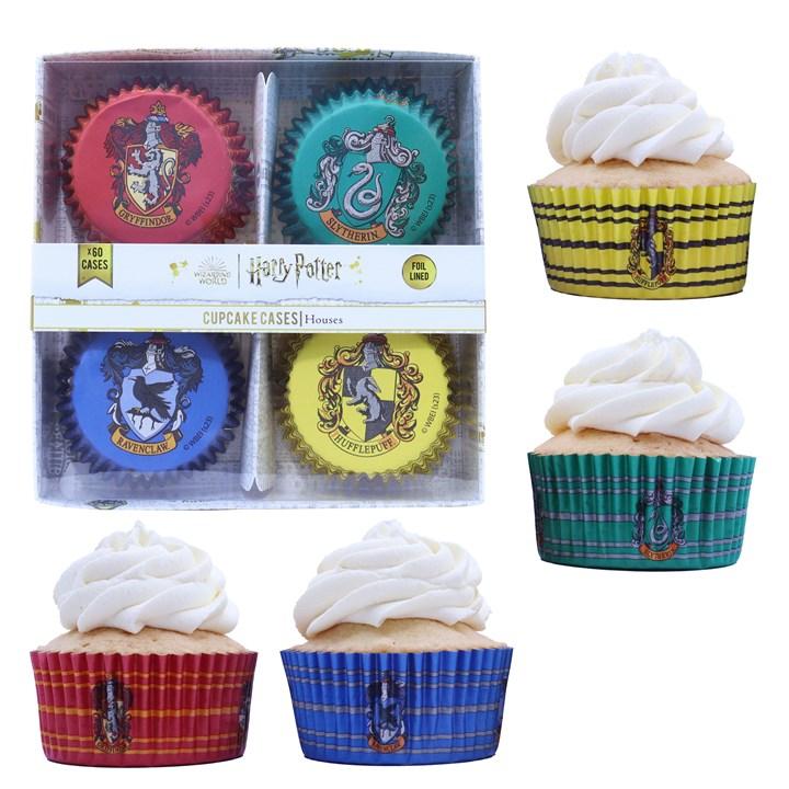 pme Harry Potter Foil-lined Cupcake Cases Pack of 60 Hogwarts Houses