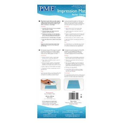 Pme Impression Mat - Barley Design (150 X 305mm / 6 X 12”)