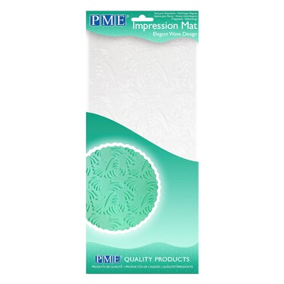 Pme Impression Mat - Elegant Wave Design (150 X 305mm / 6 X 12”)