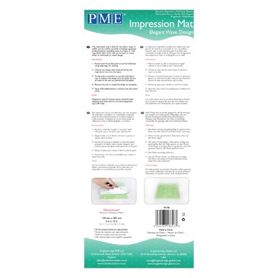 Pme Impression Mat - Elegant Wave Design (150 X 305mm / 6 X 12”)