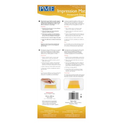 Pme Impression Mat - Honeycomb Design (150 X 305mm / 6 X 12”)