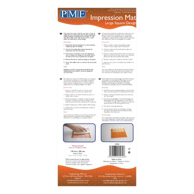 Pme Impression Mat - Large Square Design (150 X 305mm / 6 X 12”)