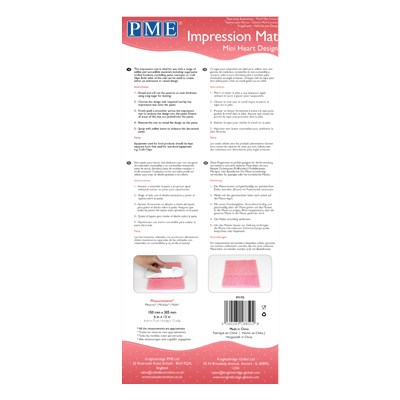 Pme Impression Mat - Mini Heart Design (150 X 305mm / 6 X 12”)