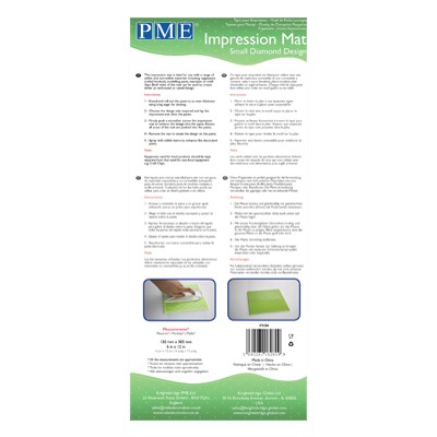Pme Impression Mat - Small Diamond Design (150 X 305mm / 6 X 12”)