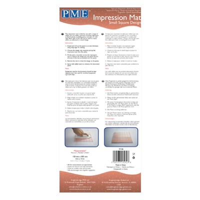 Pme Impression Mat - Small Square Design (150 X 305mm / 6 X 12”)