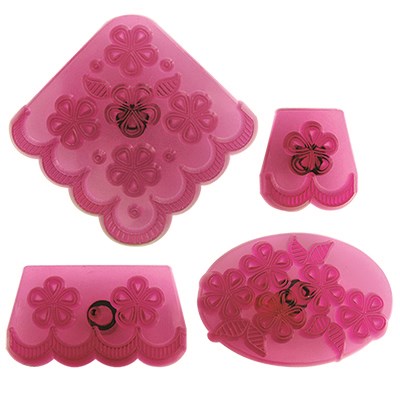 pme JEM Borders Cutters - Edge Cutters for Cutwork Embroidery Set of 4