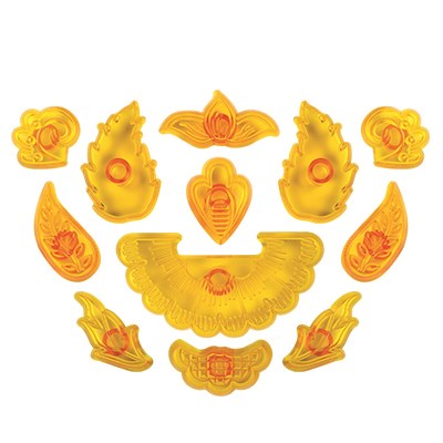 pme JEM Borders Cutters - Floral Applique - Jacobean Style Set of 12
