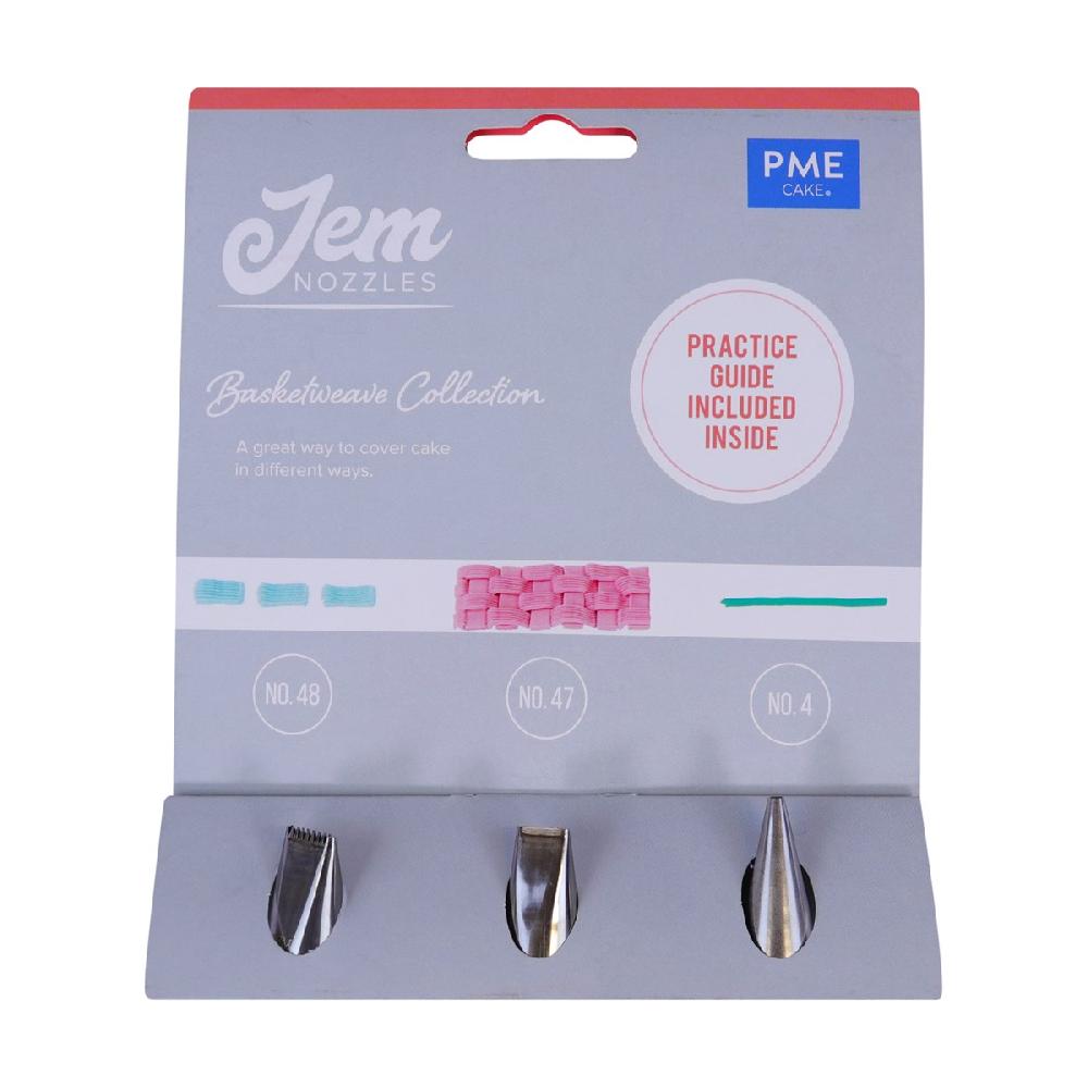 Pme Jem Nozzles Set – Basket Weave Collection Pack Of 3