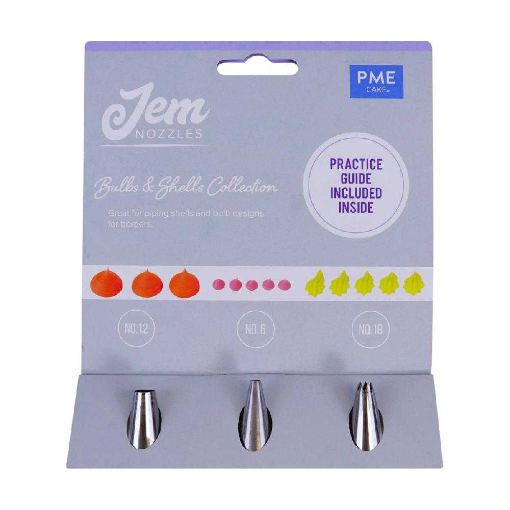 Pme Jem Nozzles Set – Bulbs & Shells Collection Pack Of 3