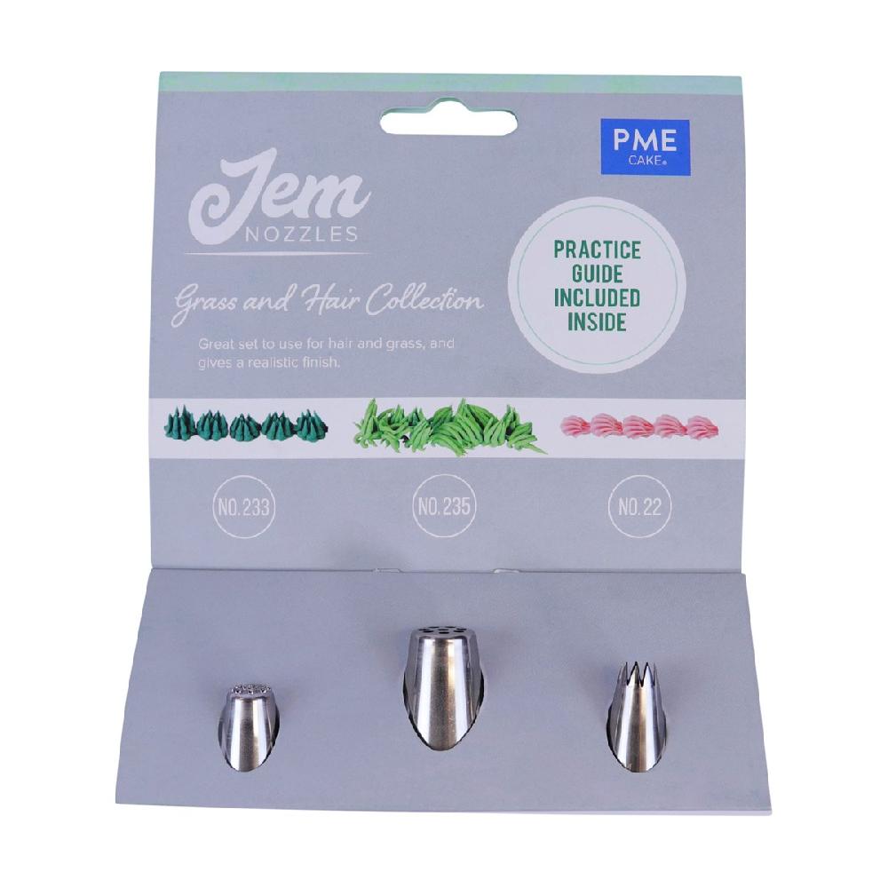 Pme Jem Nozzles Set – Grass & Hair Collection Pack Of 3