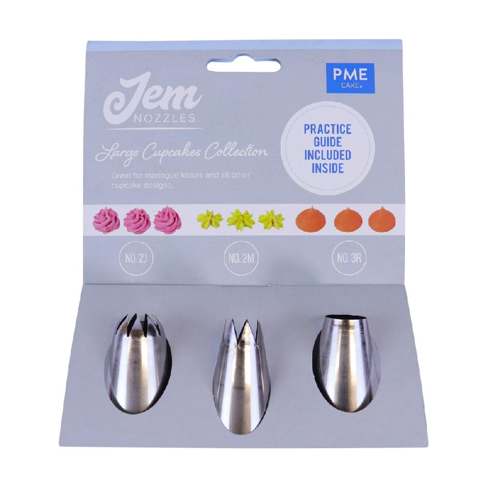 Pme Jem Nozzles Set – Large Cupcakes Collection Pack Of 3