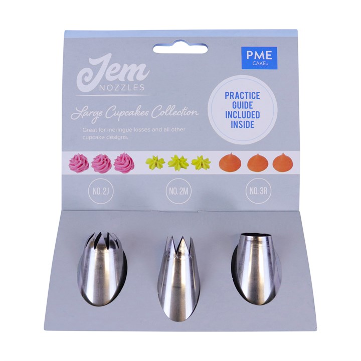 pme Jem Nozzles Set – Large Cupcakes Collection Pack of 3
