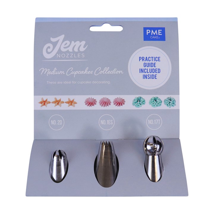 pme Jem Nozzles Set – Medium Cupcakes Collection Pack of 3