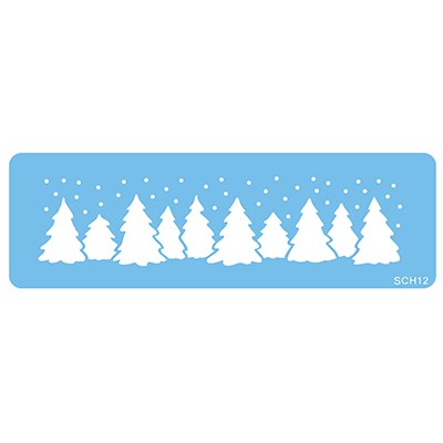 Pme JEM Stencil - Christmas Forest (187 X 46mm / 7.3 X 2”)