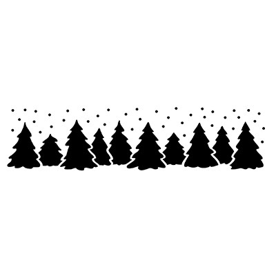 Pme JEM Stencil - Christmas Forest (187 X 46mm / 7.3 X 2”)