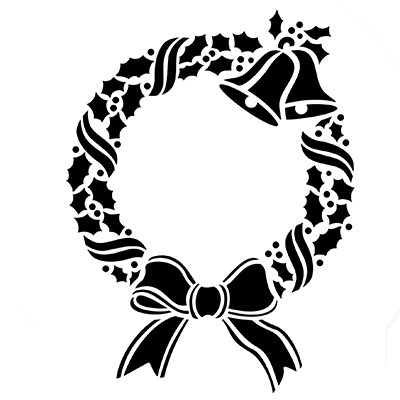 Pme JEM Stencil - Christmas Wreath (130 X 160mm / 5 X 6.3”)