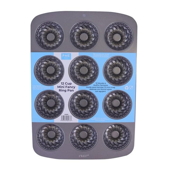 pme Non Stick - 12 Cup Mini Fancy Ring Pan (37.3 x 26.1mm / 14.7 x 10.3")