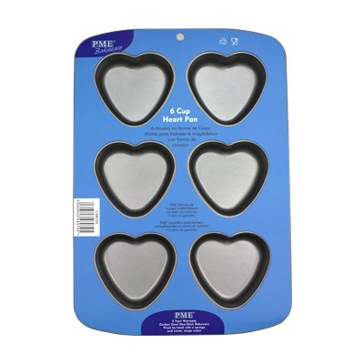 Pme Non Stick - 6 Cup Heart Pan (37.3 X 26.1mm / 14.7 X 10.3")