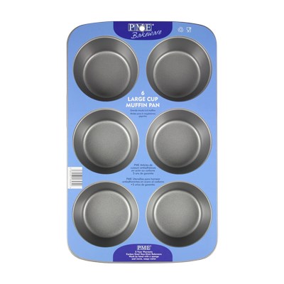 Pme Non Stick - 6 Cup Large Muffin Pan (31.3 X 21.7 X 4cm / 12.3 X 8.5 X 1.6”)