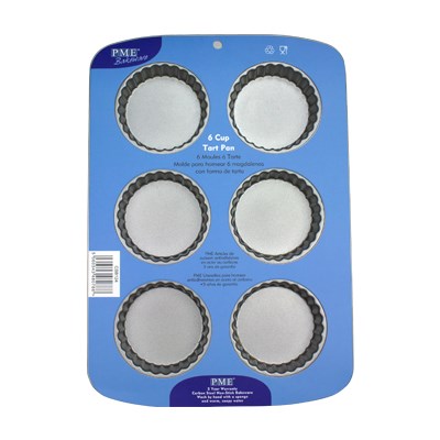 Pme Non Stick - 6 Cup Tart Pan (37.3 X 26.1mm / 14.7 X 10.3")