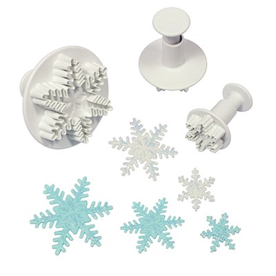Pme Novelty Plunger Cutter - S/M/L Snowflake Set Of 3