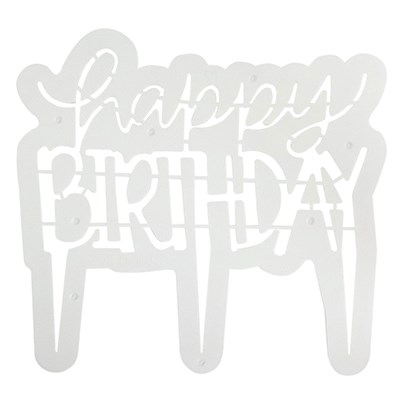 Pme Plastic Cutters - Cake Topper Happy Birthday Modern (185 X 170mm / 7.3 X 6.7")