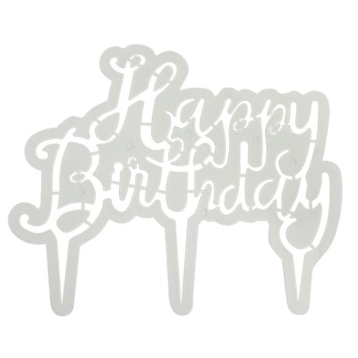 Pme Plastic Cutters - Cake Topper Happy Birthday Script (185 X 155mm / 7.3 X 6")