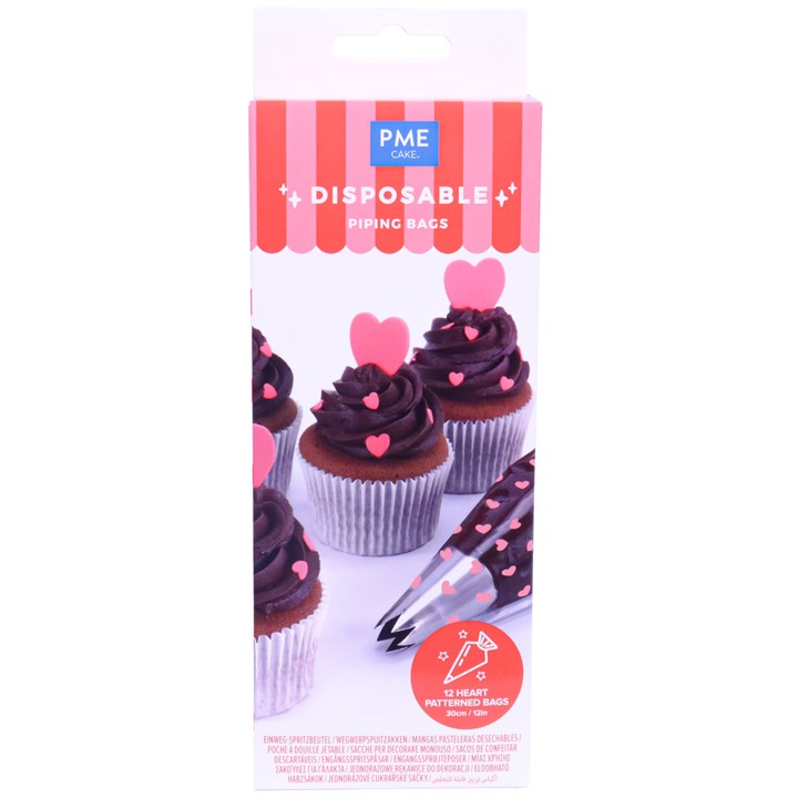 pme 12 Disposable Icing Piping Bags - Valentines