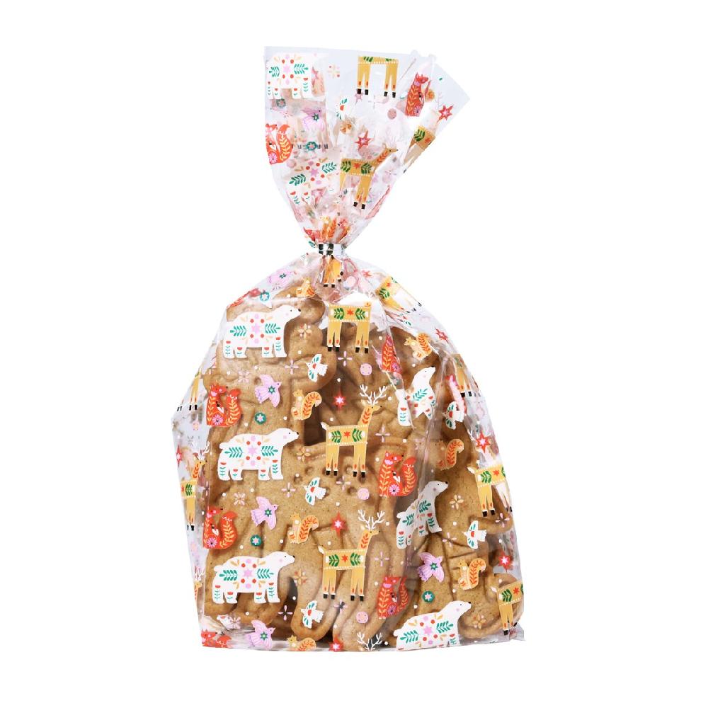 Pme 20 Christmas Plastic Treat Bags - Enchanted