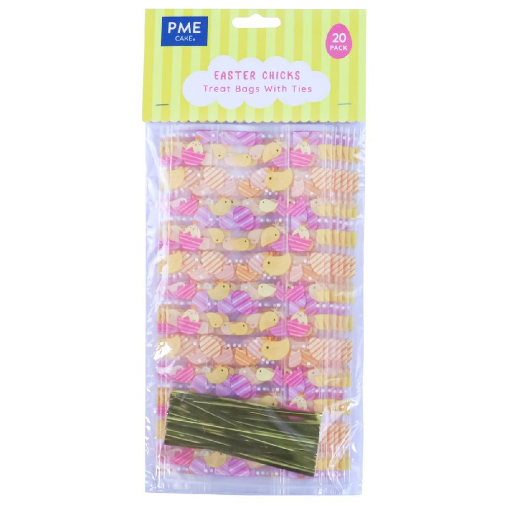 Pme 20 Easter Party Treat Bags - Chicks (Rectangle)