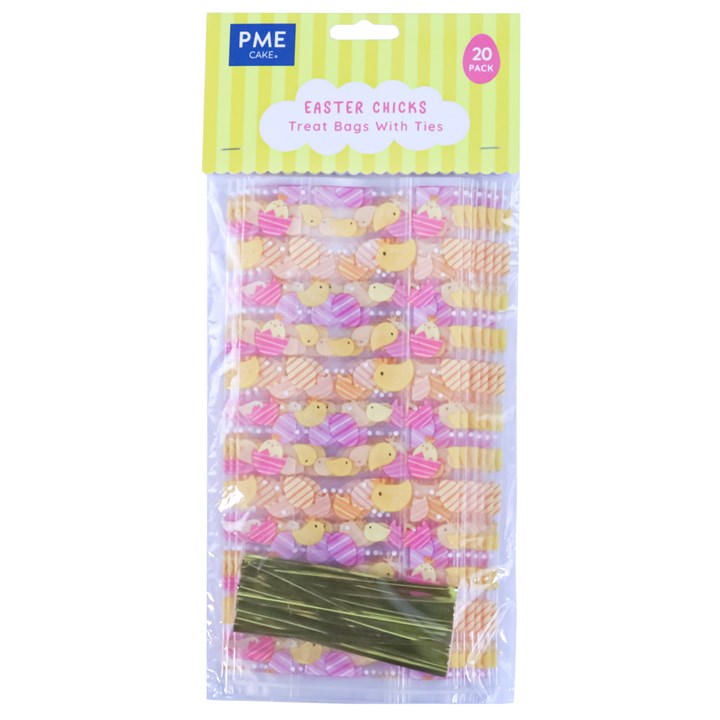 pme 20 Easter Party Treat Bags - Chicks (Rectangle)