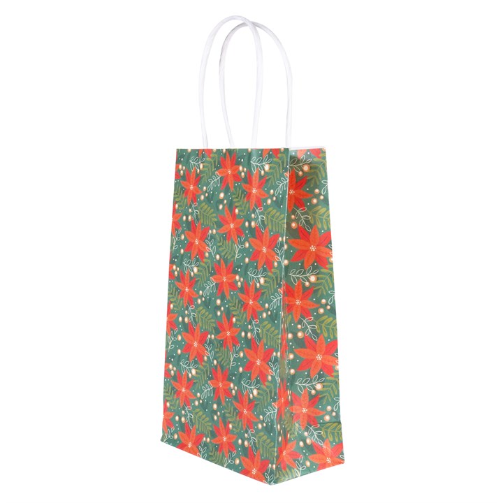 pme 4 Christmas Paper Treat Bags - Poinsettia