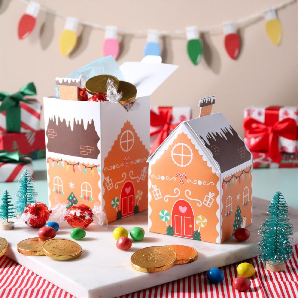 Pme 4 Christmas Treat Boxes - Gingerbread House